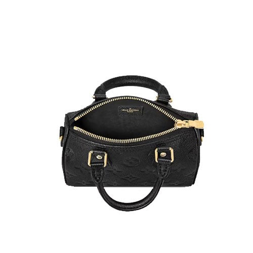 Louis Vuitton Nano Speedy Black Monogram Empreinte Leather