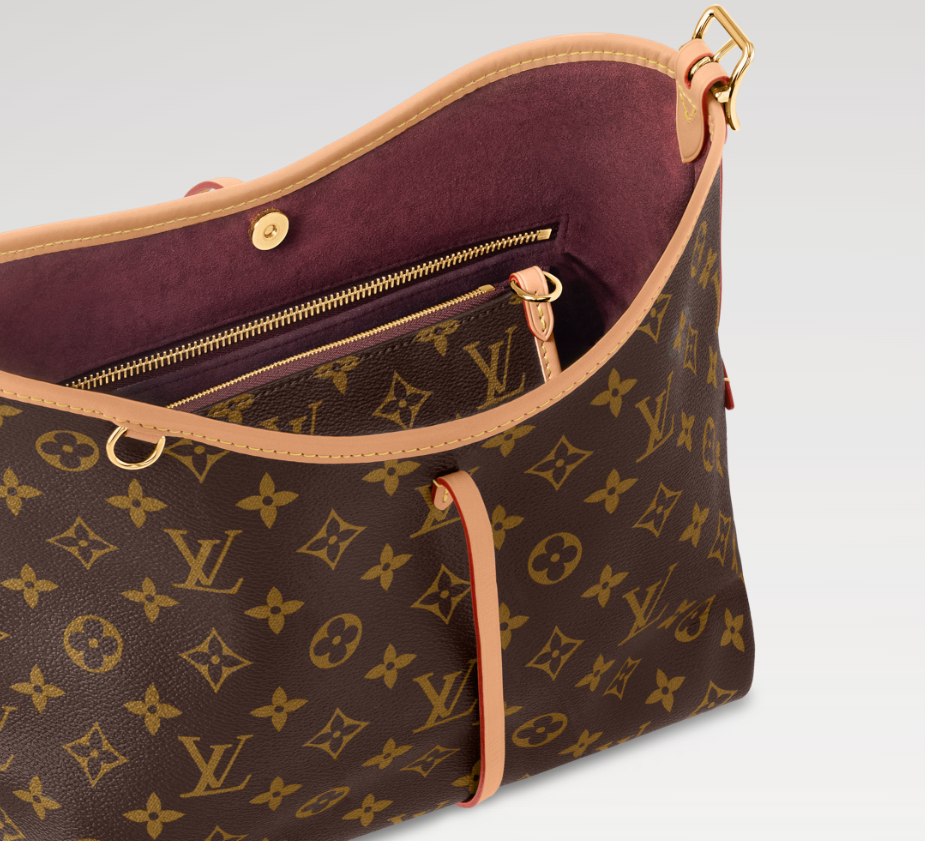 Louis Vuitton Carry All PM handbag in Monogram Canvas with Natural Leather