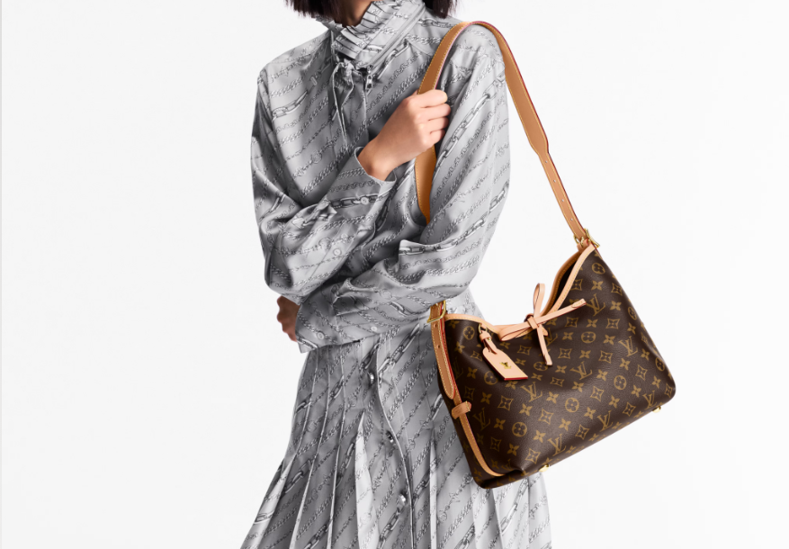 Louis Vuitton Carry All PM handbag in Monogram Canvas with Natural Leather