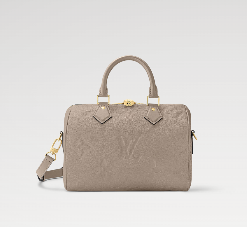 Louis Vuitton Speedy Bandoulière 25 Embossed grained cowhide leather