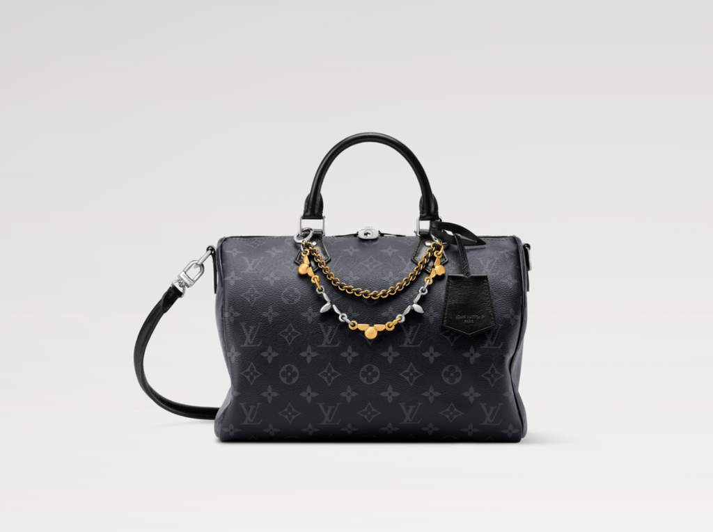 Louis Vuitton Speedy Soft 30 Monogram Eclipse Canvas Silver Hardware