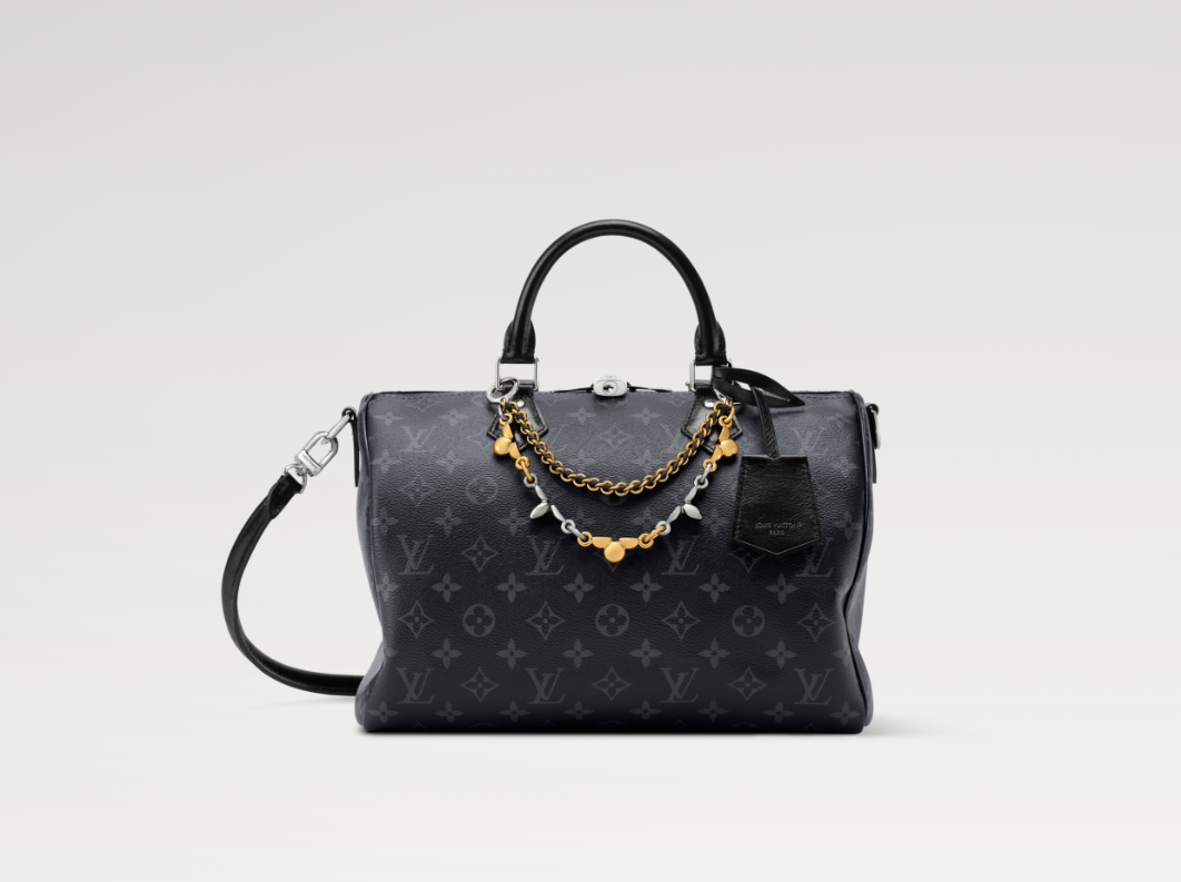 Louis Vuitton Speedy Soft 30 Monogram Eclipse Canvas Silver Hardware