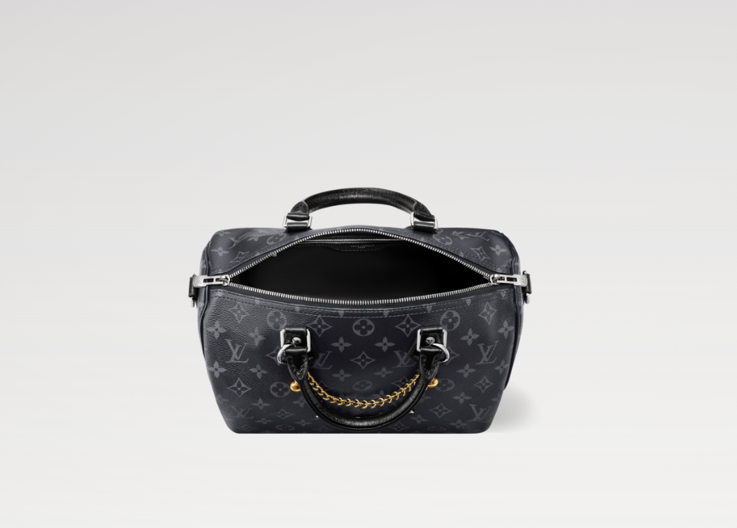 Louis Vuitton Speedy Soft 30 Monogram Eclipse Canvas Silver Hardware