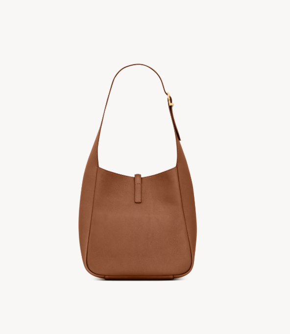 SAINT LAURENT YSL Le 5 à 7 Supple Small Grained Leather Taupe Gold Hardware