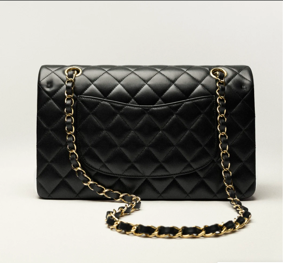CHANEL CLASSIC 11.12 HANDBAG LAMBSKIN & GOLD- TONE METAL