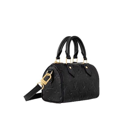 Louis Vuitton Nano Speedy Black Monogram Empreinte Leather