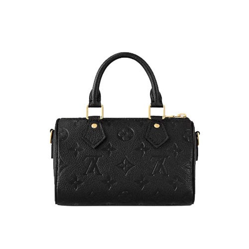 Louis Vuitton Nano Speedy Black Monogram Empreinte Leather